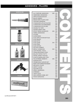 adhesives - fillers