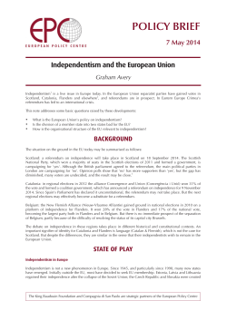 Independentism and the EU
