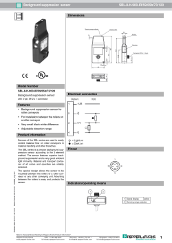 1 Background suppression sensor SBL 8 H 900 IR