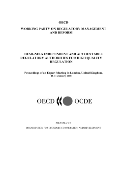 oecd working party on regulatory management and