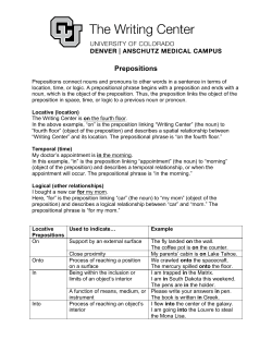 Prepositions