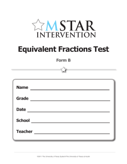 Equivalent Fractions Test