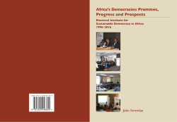 Africa`s Democracies: Promises, Progress and Prospects