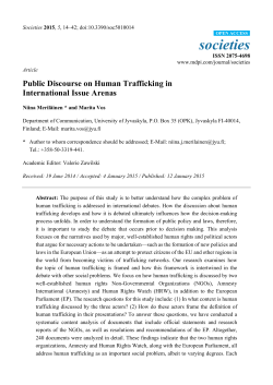 Public Discourse on Human Trafficking in International Issue
