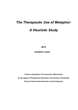 The Therapeutic Use of Metaphor: A Heuristic Study