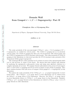 Domain Wall from Gauged d= 4, N= 8 Supergravity: Part II