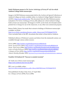 Emily Dickinson poems in The Norton Anthology