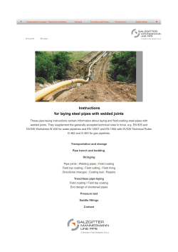 Instructions for laying steel pipes with welded joints