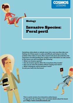 Invasive Species: Feral peril