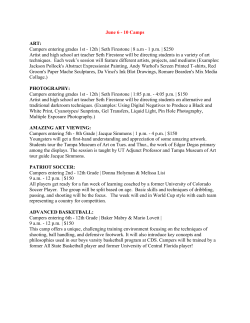 June 6 - 10 Camps ART - Carrollwood Day School