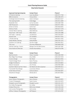 Event Planning Resource Guide