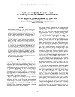 Inside Out: Two Jointly Predictive Models for Word Representations