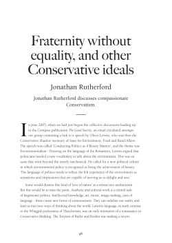 Fraternity without equality, and other Conservative ideals