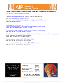 Current conduction mechanism of Pt/GaN and Pt/Al 0.35 Ga 0.65 N