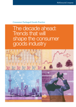 The decade ahead: Trends that will shape the consumer
