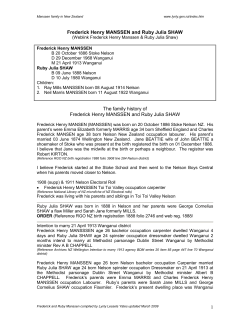 Frederick Henry MANSSEN and Ruby Julia SHAW