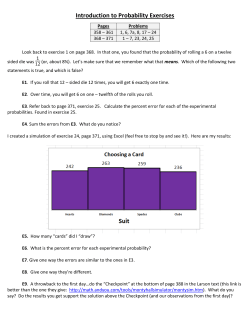Introduction to Probability Exercises