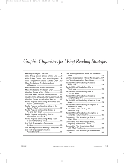 Graphic Organizers for Using Reading Strategies
