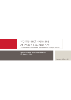 Norms and Premises of Governance. Socio