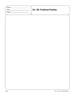 Ch. 08: Political Parties