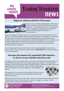 Newsletter  - Northamptonshire County Council