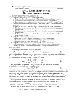 exp. 3&ndash;rates of reactions: bromination of acetone