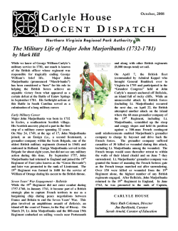 The Military Life of Major John Marjoribanks