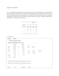 Chapter 4 and 5 solutions