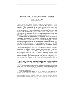 Patent Law Is, At Best, Not Worth Keeping