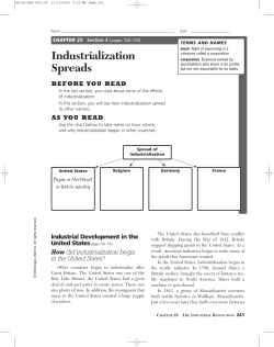 The Spread of Industrialization