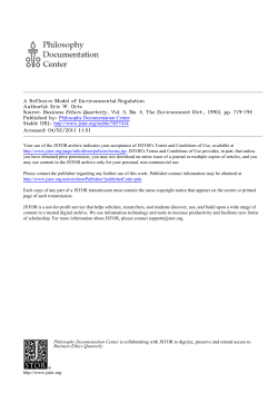 A Reflexive Model of Environmental Regulation