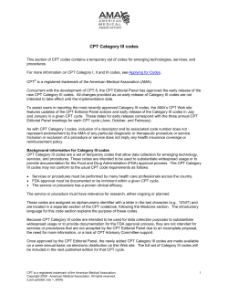 CPT Category III codes