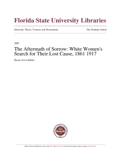 The Aftermath of Sorrow: White Women&acirc;&bull;Žs Search for