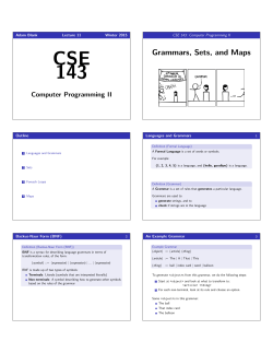 Backus-Naur Form (BNF)