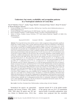 Understory bat roosts, availability and occupation patterns in a