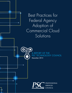 Best Practices for Federal Agency Adoption of Commercial Cloud
