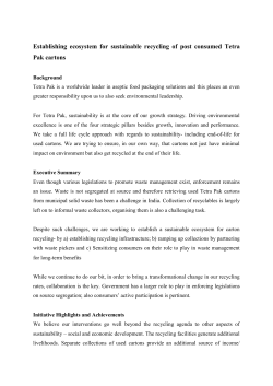 Establishing ecosystem for sustainable recycling of post consumed