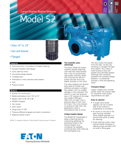 Eaton Large Duplex Basket Strainer Model 52