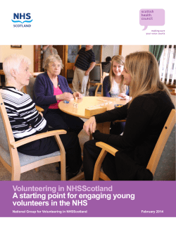 Volunteering in NHSScotland: a starting point for engaging young