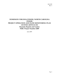 ROANOKE RAPIDS AND GASTON - Dominion