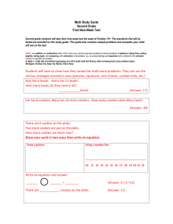 Math Study Guide Second Grade First Nine