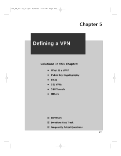 Defining a VPN - SciTech Connect