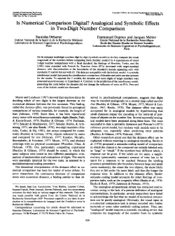 Is Numerical Comparison Digital? Analogical and Symbolic Effects