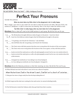 Perfect Your Pronouns