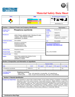Material Safety Data Sheet