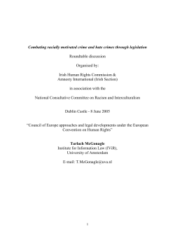 Combating racially motivated crime and hate crimes through