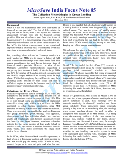 The Collection Methodologies in Group Lending