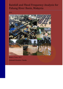 Rainfall and Flood Frequency Analysis for Pahang River Basin