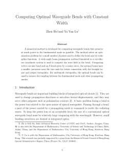 Computing Optimal Waveguide Bends with Constant Width