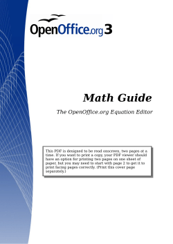 OpenOffice.org 3 Math Guide